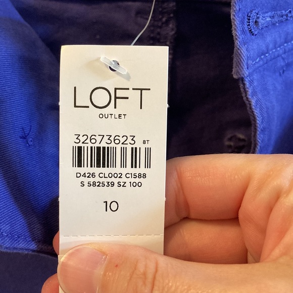 LOFT Purple Cotton High Rise Waist Pants with Front & Back Pockets - Picture 16 of 16